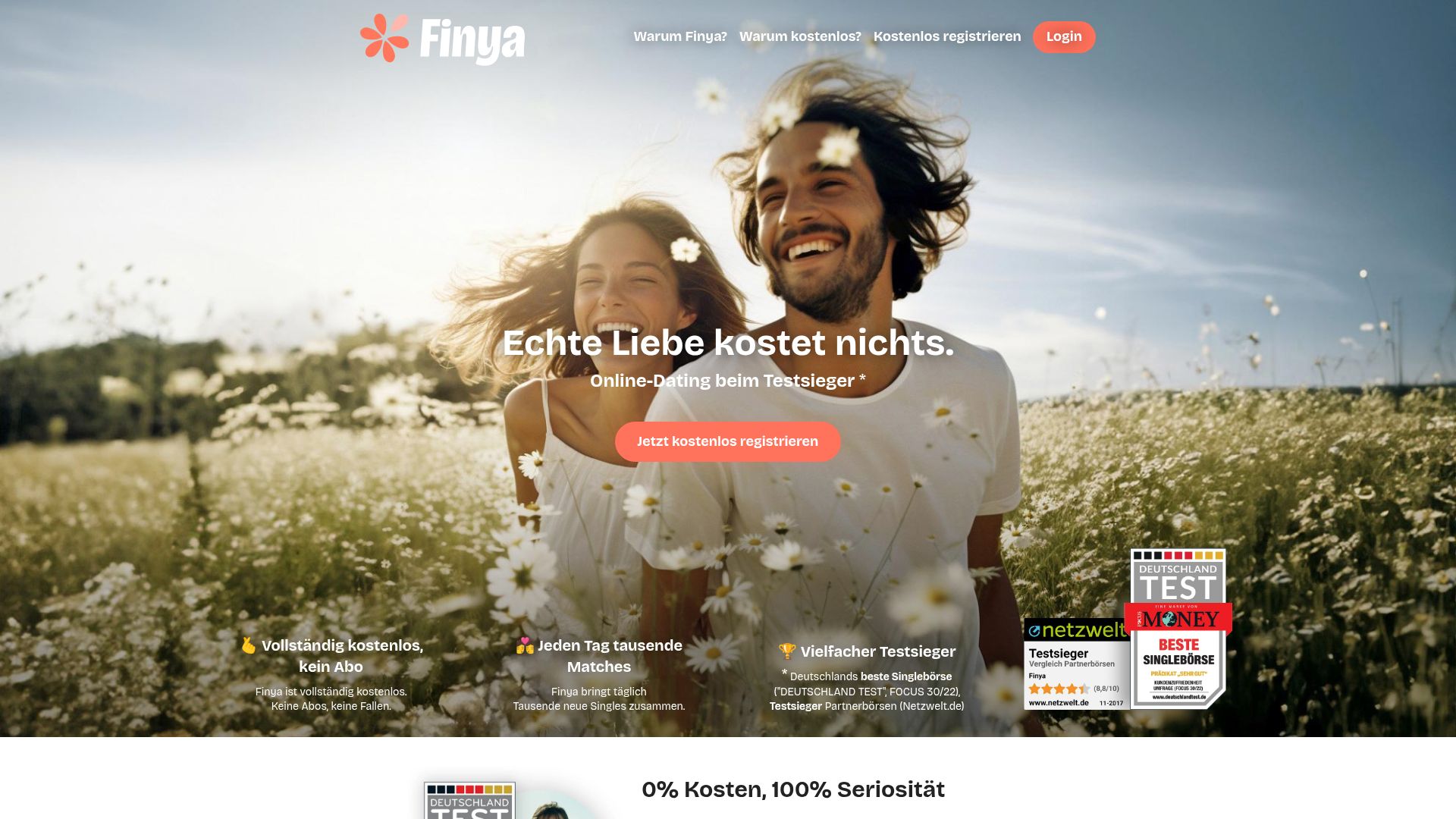 2. Finya Homepage